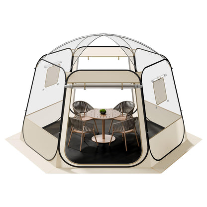 VEVOR Pop up Bubble Tent, 11 x 10.2 ft Waterproof & UV-Resistant, Clear Camping Tent Shelter, Outdoor Garden Dome Igloo Tents with Windows, 540Panoramic View, for 8-10 Persons Patio Backyard