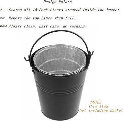 Firsgrill Grease Bucket Liners - 30-Pack Replacement for Z Grill & Green Mountain Smokers