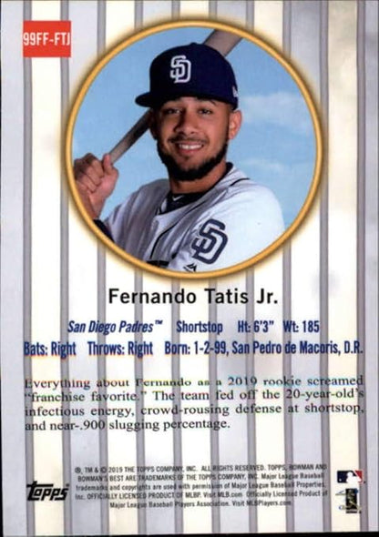 2019 Bowman's Best 1999 Franchise Favorites #99FF-FTJ Fernando Tatis Jr. San Diego Padres RC Rookie MLB Baseball Trading Card