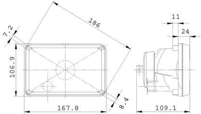 Hella 008888101 Hlmp Mod 164X103 Hb2 12V Clr Lens, Multi