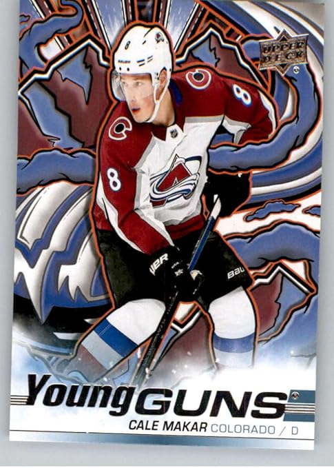 2024-25 Upper Deck Series Two Young Guns Renewed #493 Cale Makar Colorado Avalanche Official Hockey Card in Raw (NM or Better) Condition