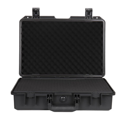 EPDEDICATED IP67 Waterproof Shockproof Hard Case, Orange Rugged Hard Shell with Custom Foam Insert, Lockable Heavy-Duty Equipment Case for Camera Drone Tools Camping Gear, 18.0×13.39×5.12 In (Black)
