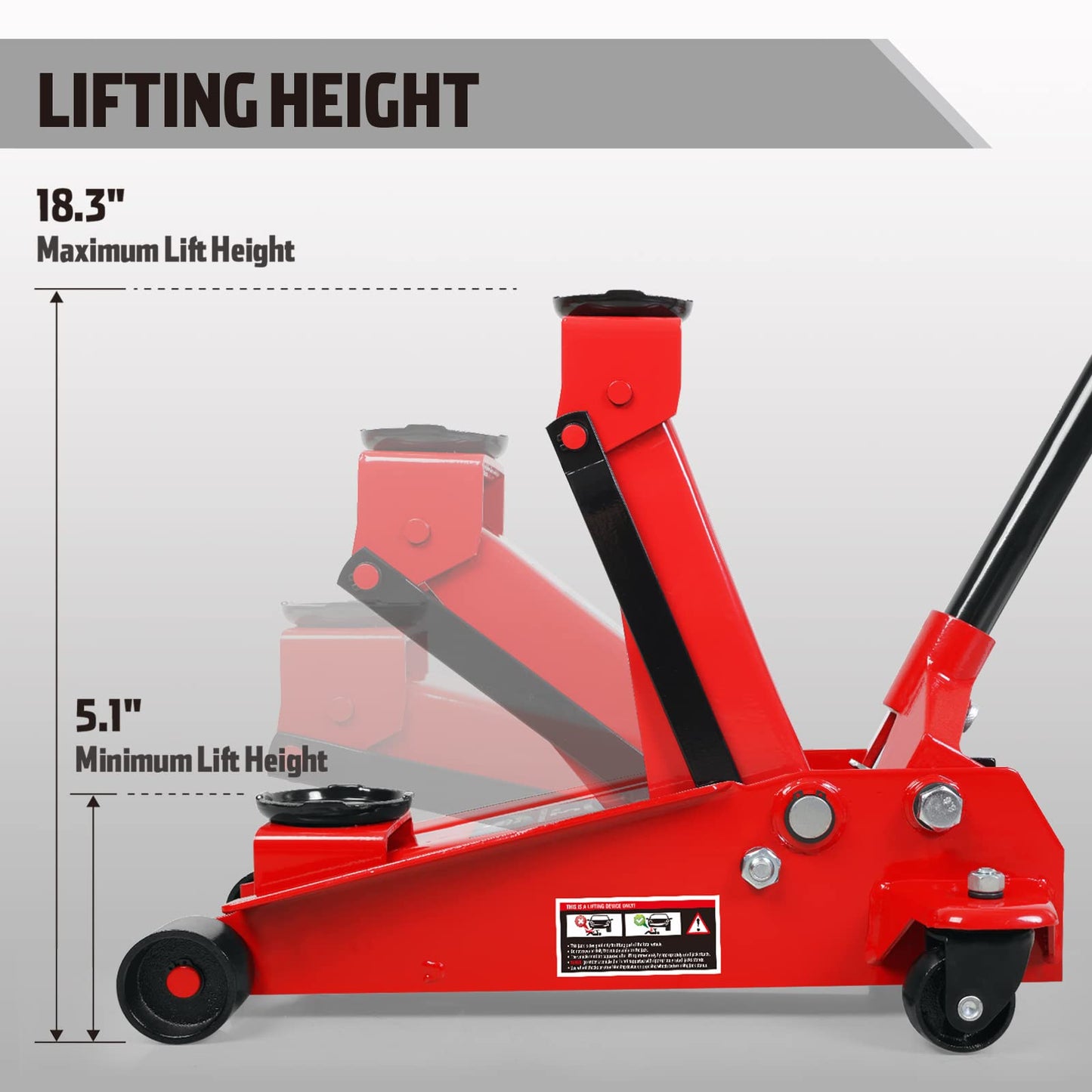 Jack Boss 3 Ton Floor Jack with Jack Pad and Jack Stand Set Combo
