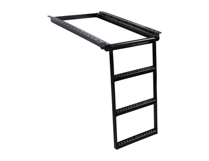 Buyers Products 5233000 Black 3 Rung Retractable Truck Step, Heavy Duty Non Slip Truck Bed Ladder Step for Trucks, Trailers, Semis, Powder Coated Steel, Slide In Storage, Bolt On or Weld On Install