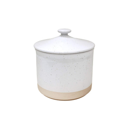 Casafina Ceramic Stoneware 94 oz. Canister - Fattoria Collection, White | Microwave & Dishwasher Safe Dinnerware | Food Safe Glazing | Restaurant Quality Serveware