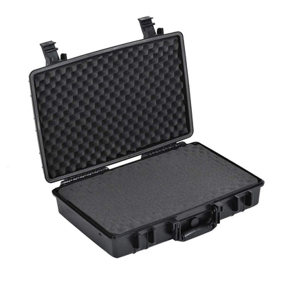 MEIJIA Portable Waterproof Protective Case,Hard Camera Case,Customized Fit Foam Inserted, Elegant Black,Fit for Camera, Equipments, Lens,Drones,19.78“X15.77"x7.41" (Black)
