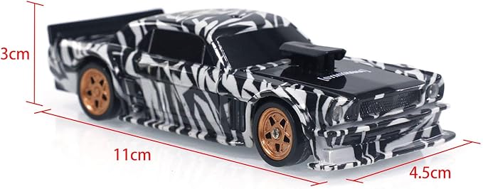 TOUCAN RC HOBBY 1:43 Ready to Run Race Car Gyro Drift Car 4WD Traffic Cones Mini Model for Ages 14+ with a Gyro (Camouflage)