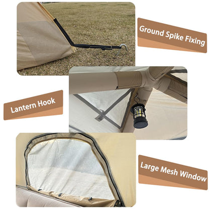 HipierFx Camping Inflatable Tent with Pump 4 Person Easy Set up Glamping House with Mesh Waterproof Family Air Blow Up Tents