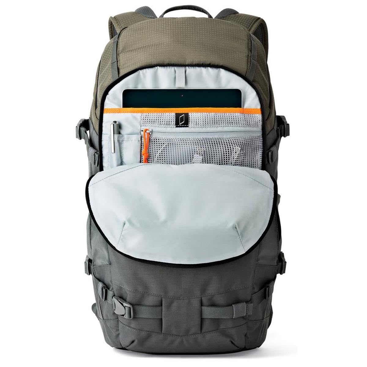 Lowepro LP37016-PWW Flipside Trek BP 450 AW Backpack for Camera, Grey/Dark Green