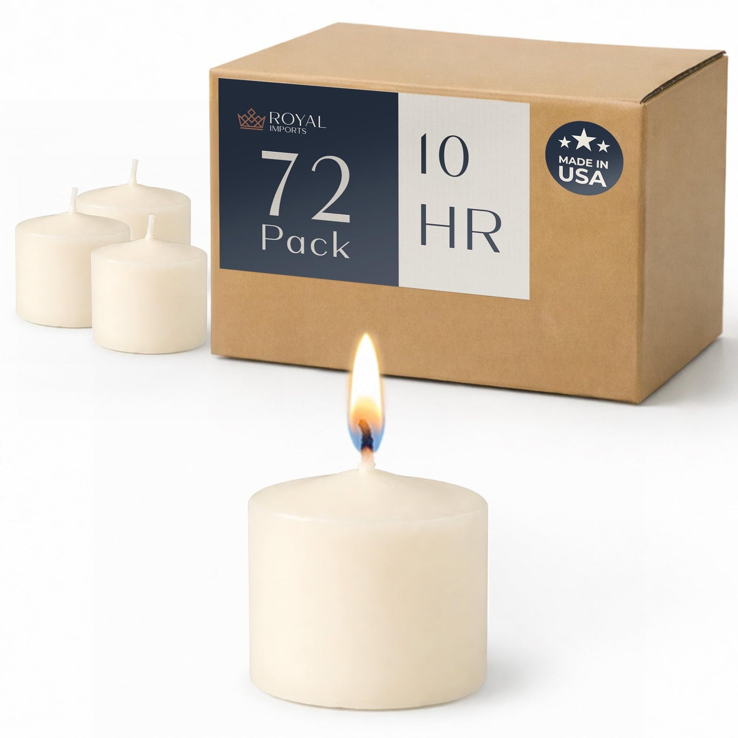 Royal Imports Votive Candles Unscented Candles for Wedding Centerpieces Ivory, Pack of 72 Dripless Wax for Parties, Aromatherapy, Devotional, Home Décor, Spas & Holiday Gifts