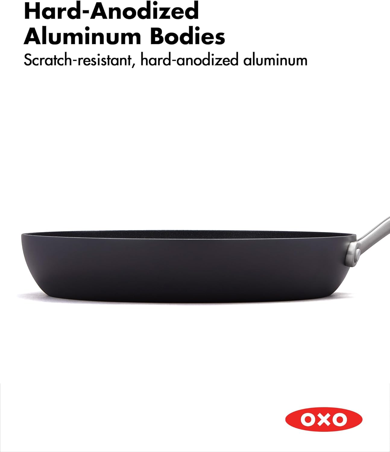 OXO Professional 8" Frying Pan | Hard Anodized Nonstick Cookware, PFAS-Free, Induction Compatible, Black