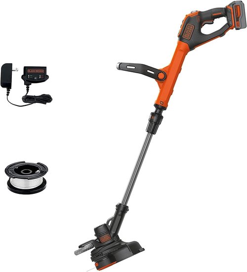 BLACK+DECKER 20V MAX String Trimmer & Edger - EasyFeed Weed Wacker with 12-Inch Cutting Width & 2 Speed Control, Battery Included