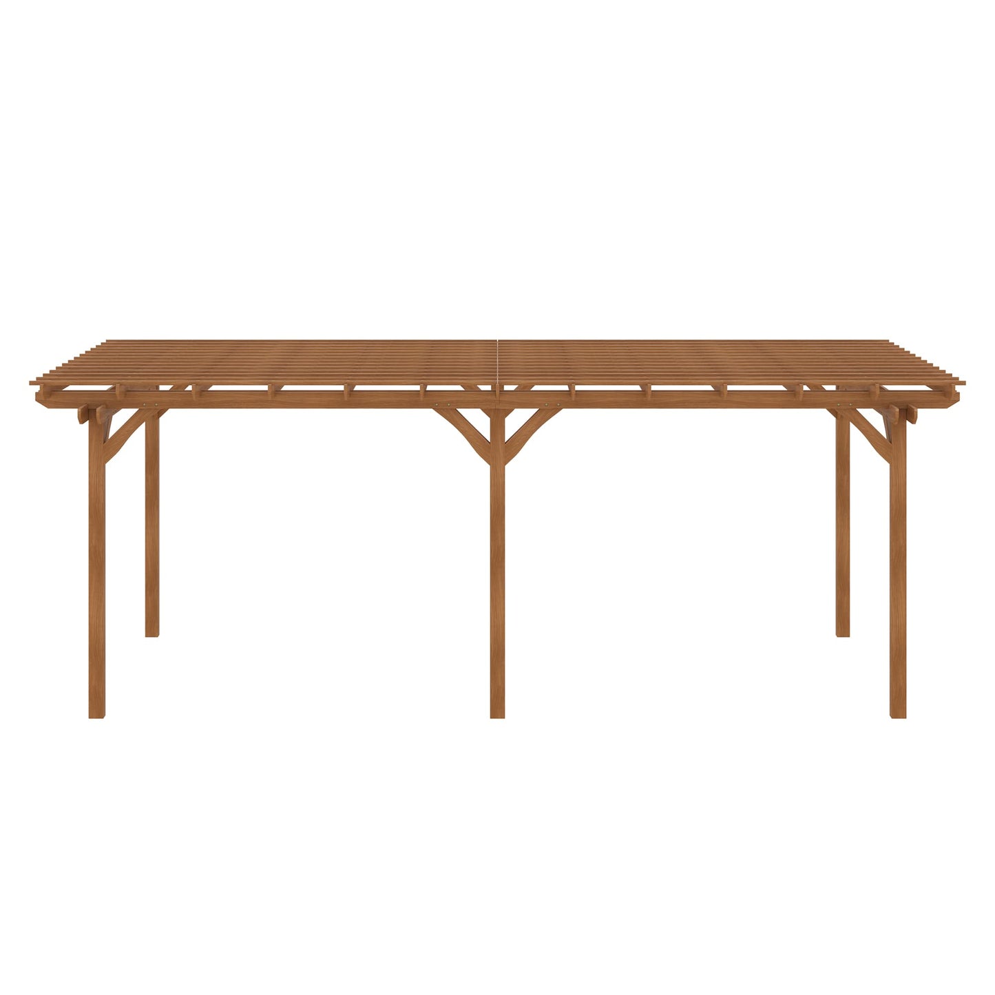Outsunny 12' x 20' Outdoor Pergola, Wood Gazebo Grape Trellis with Stable Structure for Climbing Plant Support, Garden, Patio, Backyard, Deck, Brown