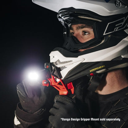 Dango Design Navigator Helmet LED Trail Light | 2,100 Lumen Rated Cree LEDs | Digital Readout Battery | Dirt Bike, Motocross, Mountain Bike, Enduro, ATV, Motorcycle, Snowmobile, Camping Headlamp
