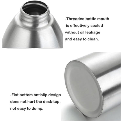 Stainless Steel Olive Oil Sprayer Bottle, 17 Oz/500ml Sauce Vinegar Sprayer Dispenser, Water Sprayer Bottle,Kitchenware Tools for Cooking, Frying, BBQ and Grilling