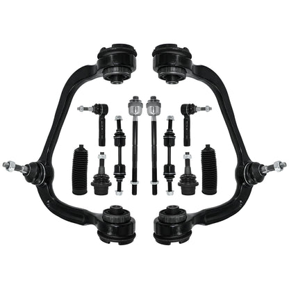 HAWK BROTHER Control Arm, Replacement for Front Upper Control Arm with Ball Joint Sway Bar Outer Tie Rod Suspension Kit Compatible With 2009-2014 F-150 2WD, 2007-14 Ford Expedition - 12 Pcs