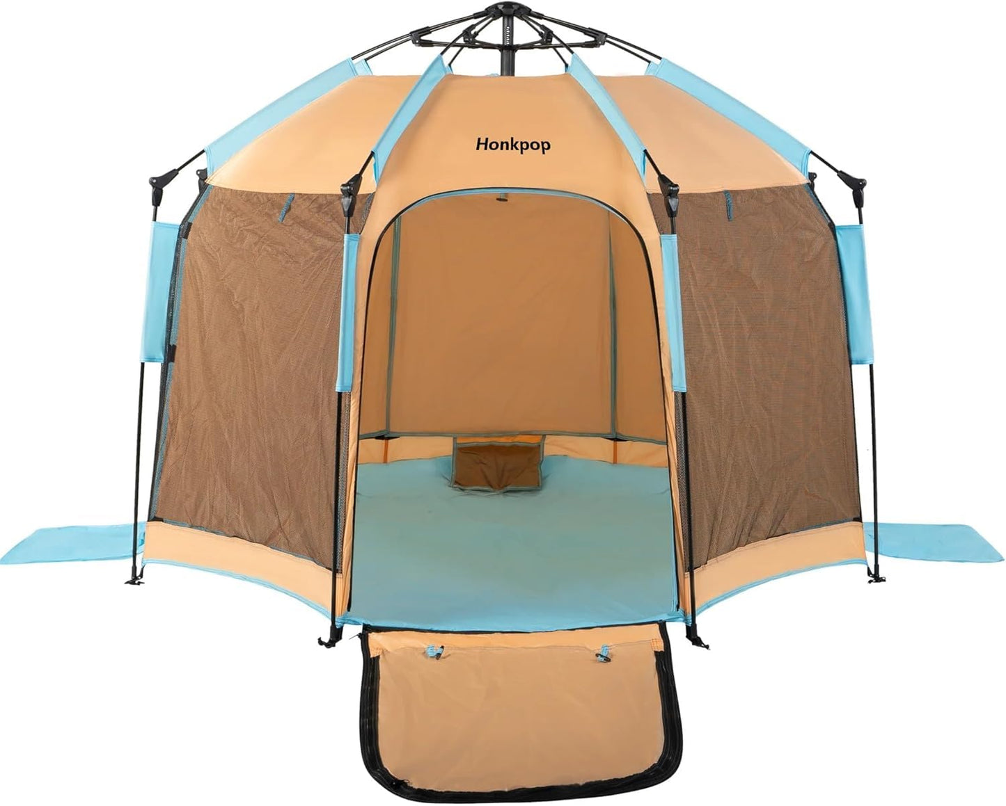3 in 1 Easy Pop Up Beach Tent Sun Shelter, 5-Sec Setup Hands-Free Playpen with Mosquito Net, Adjustable Interior Sunshade, UPF 50+ Portable Foldable Tent for Kids, Pets & Outdoor Camping