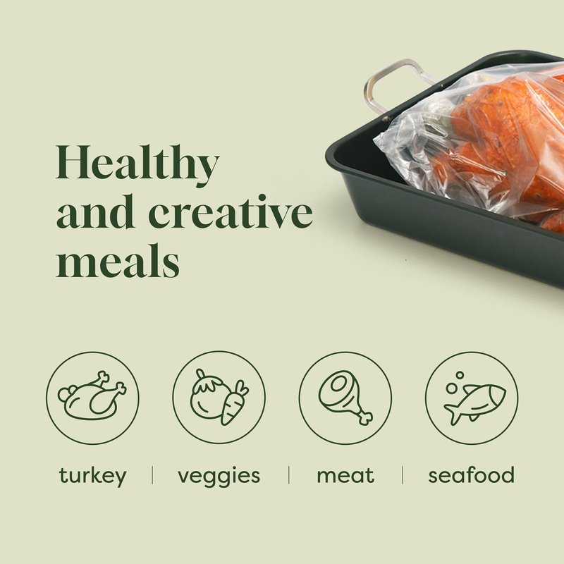 Oasier Oven Bags, Holds Up to 8 Pounds, 25 Count, Large Size 16" x 17.5", Roasting Bags for Oven Cooking & Baking, Easy Clean Lock in Flavor & Moisture