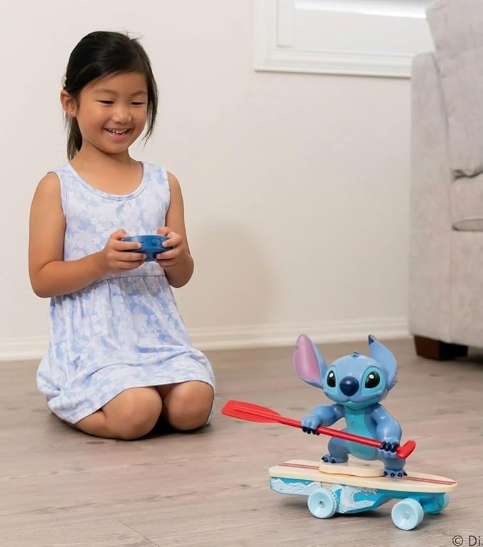 Jada Surfer Stitch RC – 10 Radio Control Toy with 360° Spin &amp Self-Righting Feature – Disney Lilo &amp Stitch – Fun Gift for Kids &amp Movie Fans – Ages 3+