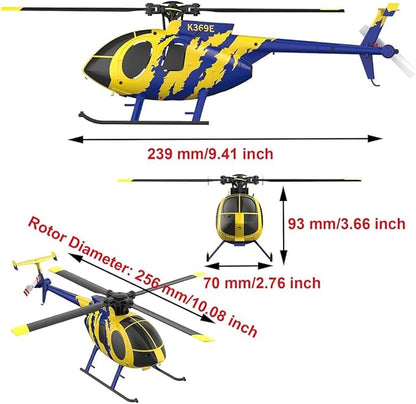 C184 MD500 RC Helicopter 2.4G 6-Gyro 4CH Stabilized Helicopter Remote Control Aircraft with Optical Flow Sensor for Adults Beginners Enthusiasts