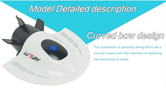 GoolRC Mini RC Submarine Boat Remote Control Waterproof Diving Toy (White)