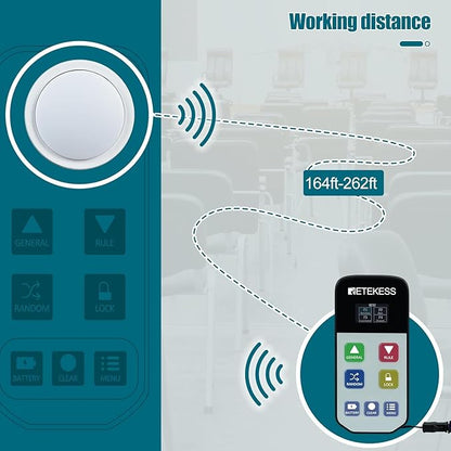 Retekess TM102 Buzzers for Trivia Games Answer Buzzers with Light Easy to Uses Rechargeable Buzzers Wireless Buzzer System for Game Show Back to School (32-Player)
