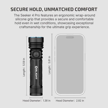 OLIGHT Seeker 4 Pro Rechargeable Flashlights Bundles Baton4 Pro EDC Flashlight