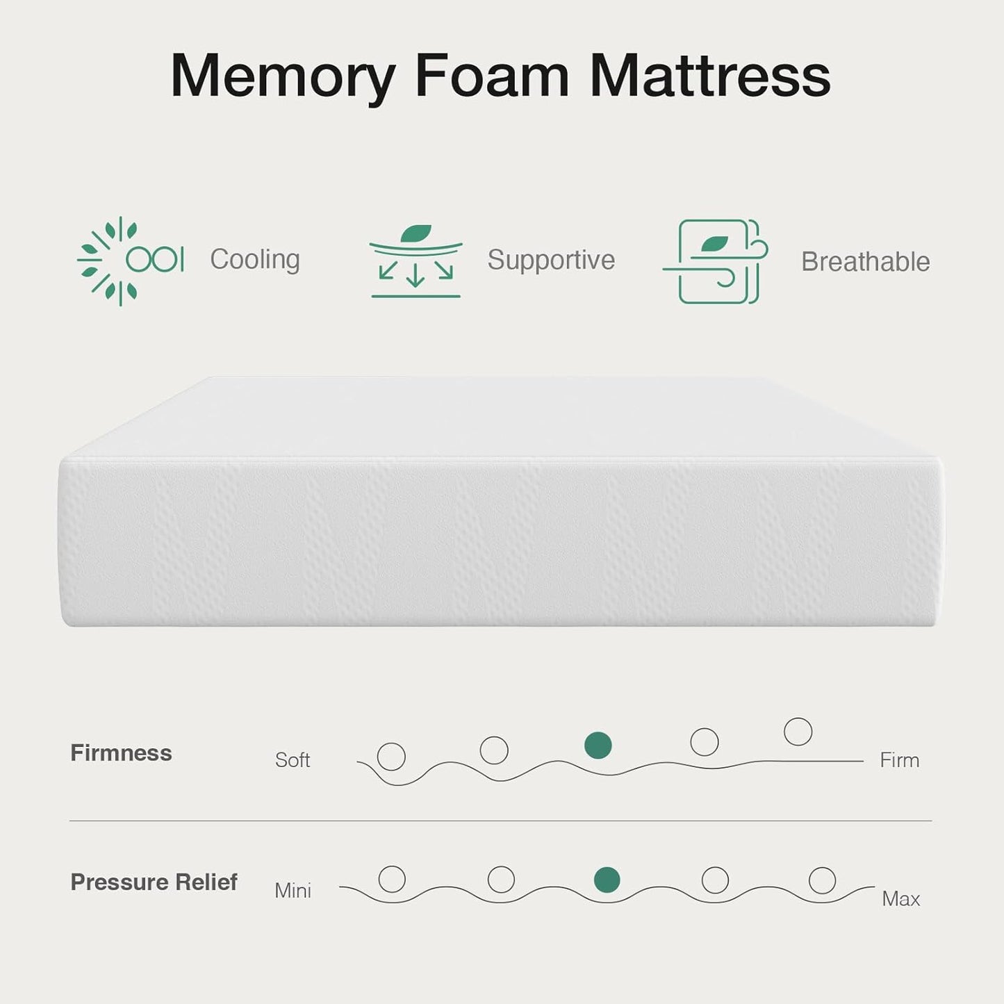 Novilla Twin Mattress - 6 Inch Gel Memory Foam Mattress for Kids | Cooling Sleep & Pressure Relief, CertiPUR-US Certified