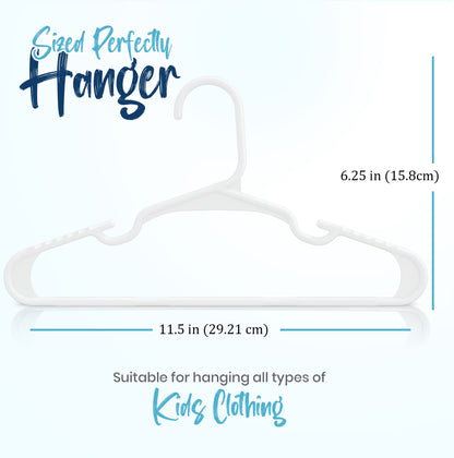 Utopia Home 60 Pack Kids Hangers - 11.5 Inch Plastic Baby Hangers for Closet - Childrens Hanger for Clothes & Infant Hanger for Closet (White)