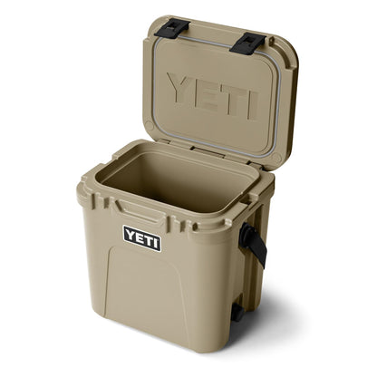 YETI Roadie 24 2.0 Hard Cooler with DoubleDuty Shoulder Strap and Drain Plug, Tan