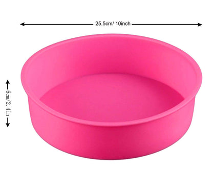 KOOTIPS Baking Silicone 10-Inch Round Cake Pan Baking Mold, BPA Free, Non-Stick European-Grade Silicone, 2.16-Inches Deep