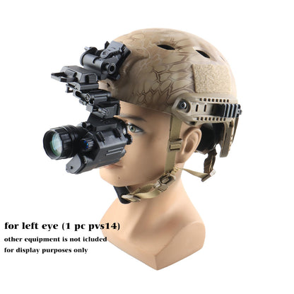 YSS PVS 14 Binocular Bridge Mount Modular Interface NVG Mount Adapter with AN/PVS-14 Dovetail Shoe and L4G24 Helmet Mount Suitable Monocular/Binocular Night Vision Goggles Aluminum Hollow Design
