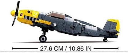 General Jim's WWII German Fighter BF-109 Building Blocks Set – 286-Piece Messerschmitt Model Plane for History Enthusiasts for All Building Levels– Compatible with Major Brick Brands