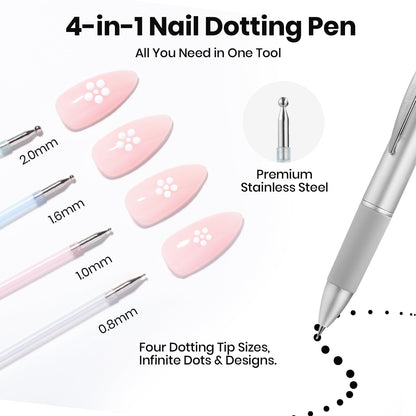Beetles Nail Art Brushes 8pcs – Crystal Nail Art Tools 5pcs Double-headed Nails Dotting Tool, 3pcs Striping Liner Brushes for Nails with Pearls Bowknot Stickers, DIY Home Salon Manicure Design Tools