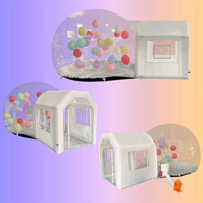 Inflatable Bubble House Dome for Events Inflatable Tent Bubble Balloon House with 450W Air Blower & 600W Air Pump for Party Wedding Birthday Holiday Outdoor Commercial Event (White, 15ft)