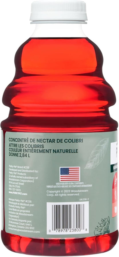 Perky-Pet Hummingbird Nectar Concentrate - 32 oz | Makes 96 FL OZ of Red Nectar for Feeders