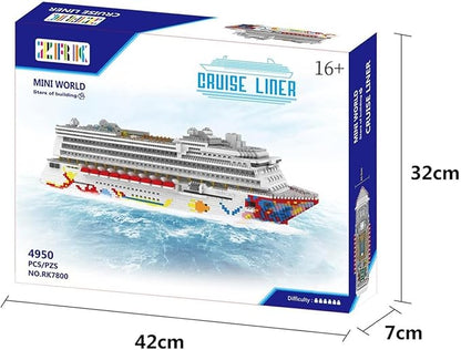 Cruise Ship Building Blocks Set MOC Boat Dream Cruise Model Bricks Construction Toy - 4950 Pieces