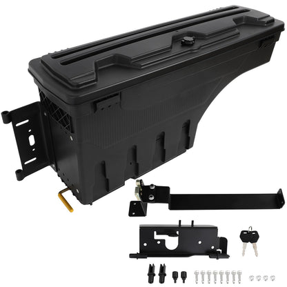 SCITOO Truck Bed Tool Box for Dodge Ram 1500 2019-2021 Left & Right Side,Multi-Compartment Dividers Organized Storage,Heavy Duty & No-Drill Installation