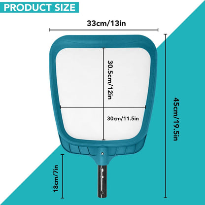 POOLWHALE Professional Pool Skimmer Net - Heavy-Duty Fine Mesh Leaf Cleaning Tool | Fast Debris Removal