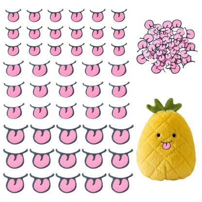 FINGERINSPIRE 300Pcs Felt Mouth 3 Sizes Pink Black Felts Mouths Felt Animal Mouth Patches Soft Felts Craft Mouths Supplies for DIY Amigurumi Stuffed Animals and Puppet Making Projects