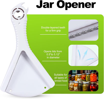 **Skiennix Jar Opener - Effortless Grip for Weak Hands & Seniors | Double U-Shaped Design**