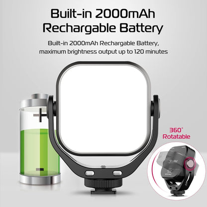 Ulanzi VL100X Selfie Light, Clip LED Light Panel for Phone/Laptop/Tablet/Computer, Bi-Color Portable Clip Camera Light with Dimmable 2500-6500K with 2000mAh Battery for Video Conference/Picture