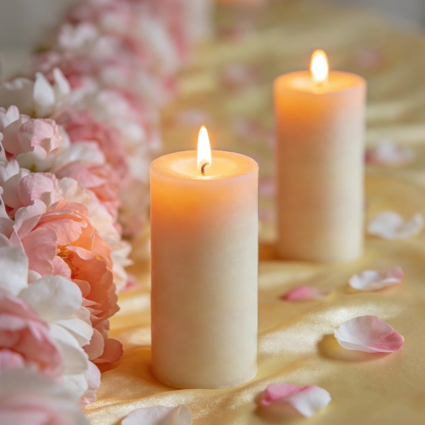 Natural Beeswax Pillar Candle 2x4 inch in Bulk, Smokeless and Long Lasting (22-27 Hours) Pure Beeswax Candle, Natural Unscented, 6 Pack - Off White