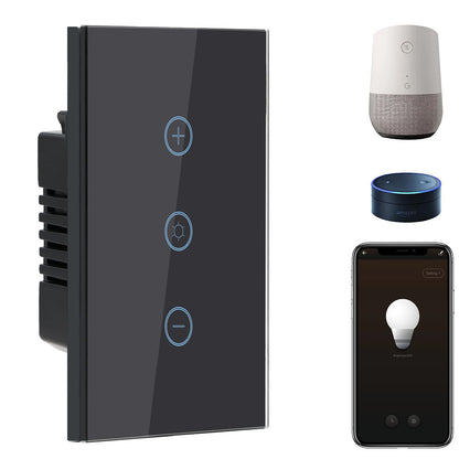 BSEED Smart Light Switch,1 Gang WiFi Touch Switch with Smart Life APP Control and Timing Function,Black Single Pole Switches Work with Amazon Alexa,Google Assistant -(3 Way) Multi-Control Association