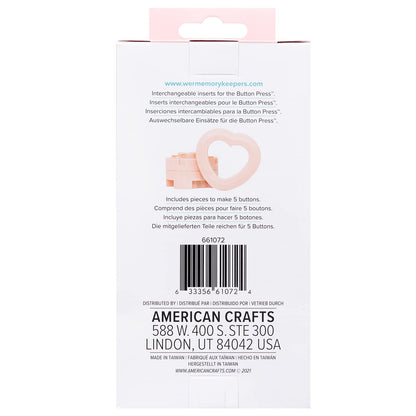 We R Memory Keepers Button Press Inserts-Heart