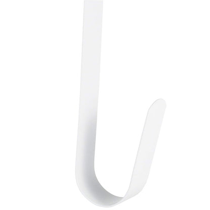 RN'D Over Door Wreath Hanger Hook - Thin Metal Overdoor Wreath Holder Seasonal Hanger Hooks for Front or Back Door (White, 12")