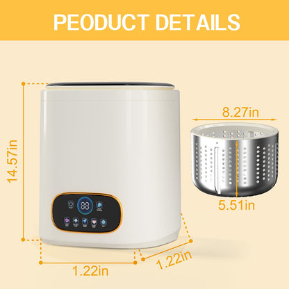Portable Fully Automatic Washing Machine, 9L Compact Underwear Mini Washer with LCD Touch Control Screen, One-Touch Operation, Easy Installation, Ideal for Apartments, Dorms, RVs & Travel, 110V