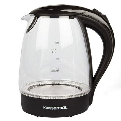 Electric Water Tea Kettle (1.7Liters) -Fast Heating w Auto Shut-Off, Boil-Dry Protection & Cool Touch Handle- Non Slip 360° Rotary Base -30" Cord Wraps into Base for Easy Storage & Cordless Serving