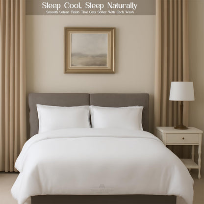 Sleeper Sofa 4 Piece Bed Sheet Set Premium Quality 100% Cotton 500 Thread Count, Smooth & Super Soft Sateen Weave, Extra Soft Bed Sheets, Wrinkle Free, 6 Inch Deep Pocket (Queen, White)
