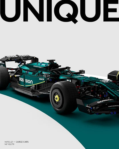 Nifeliz AM24 Formula 1 Racing Car Building Set 1:8 Scale Collectible Set for Adults Authentically Detailed Build and Display Model for Home or Office Décor (2351PCS NF10279)